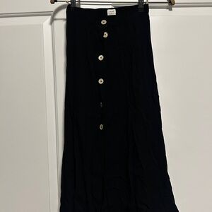 Wilfred black button down skirt